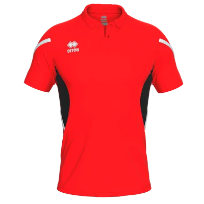 Errea Clark Polo Shirt (Red/Black/White)