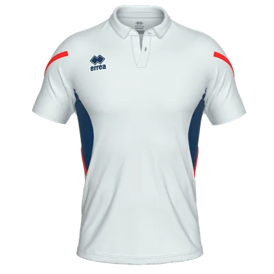 Errea Clark Polo Shirt (White/Navy/Red)