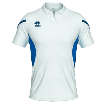 Errea Clark Polo Shirt (White/Blue/Navy)