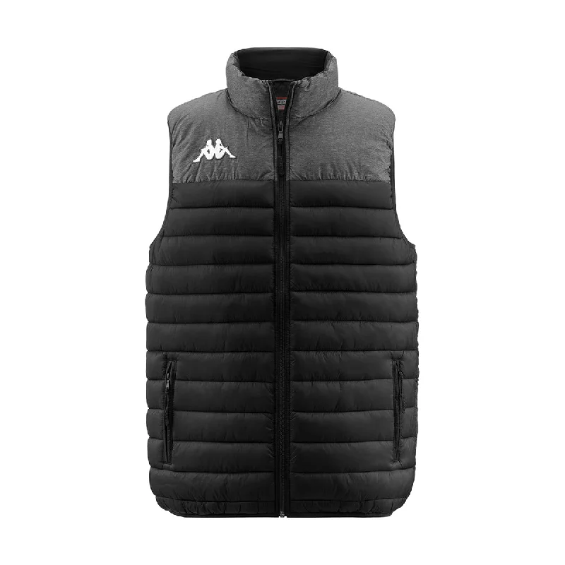 Kappa Dattilo Padded Sleeveless Jacket (Black/Grey Mid Melange)