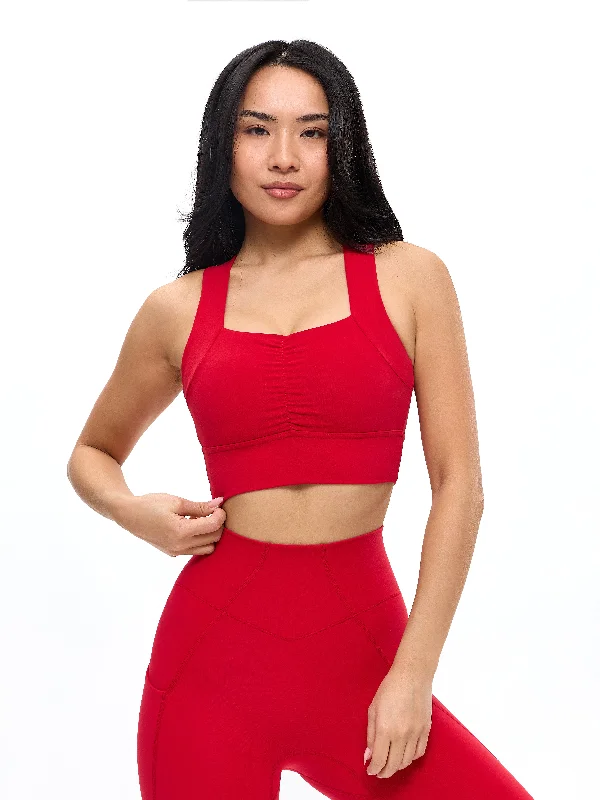 Bloom Sports Bra - Lipstick Red