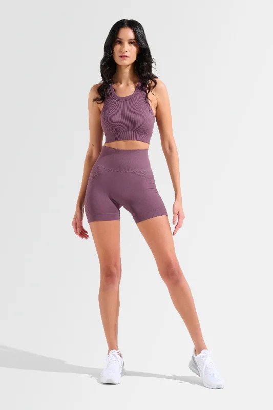 Elevate Seamless Sports Bra - Plum