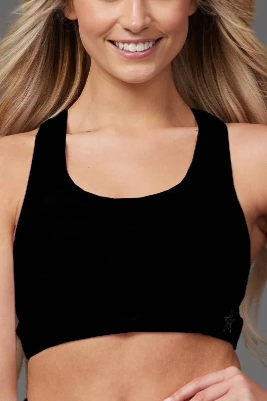 On the Go Sports Bra in Black