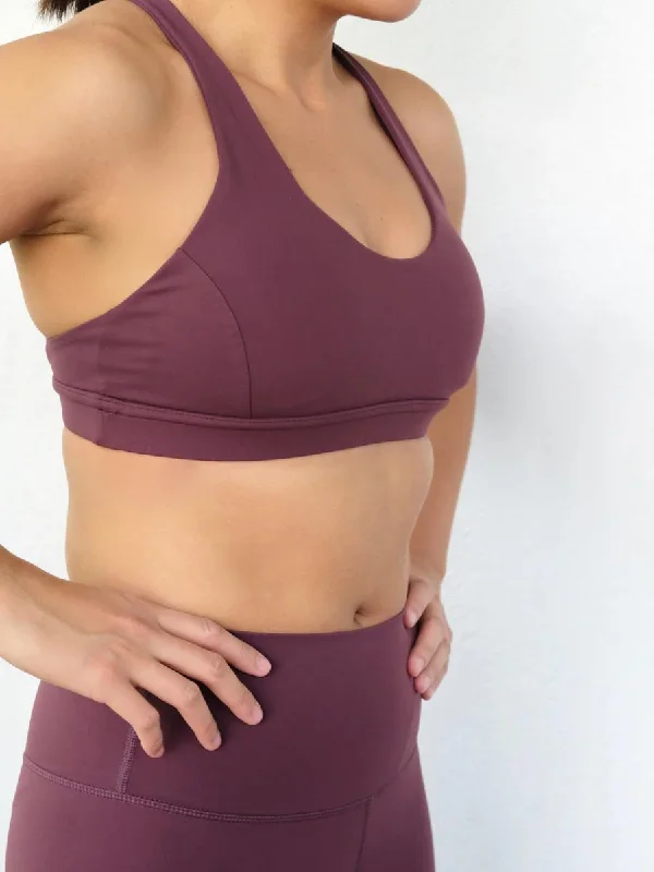 Weave Out Sports Bra in Maroon (only XXS & XS left)