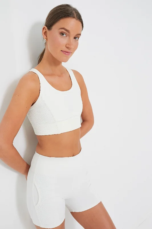 White Cane Jean Sports Bra