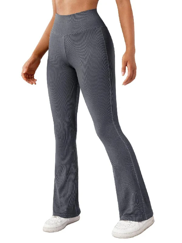 Seamless Ribbed Flare Leggings