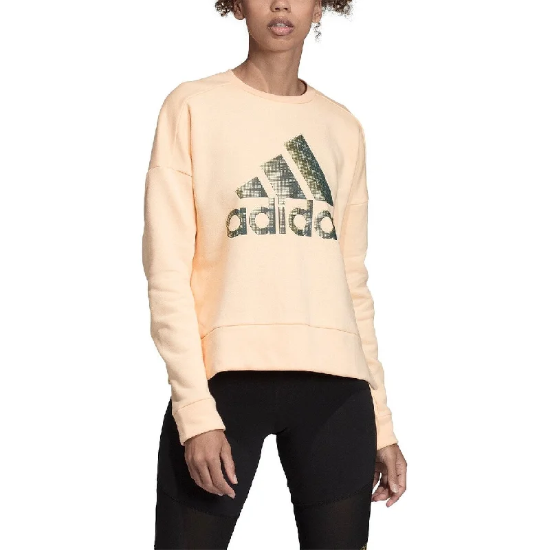 Adidas Women's Glam-Logo Sweatshirt Pasorg Size Medium