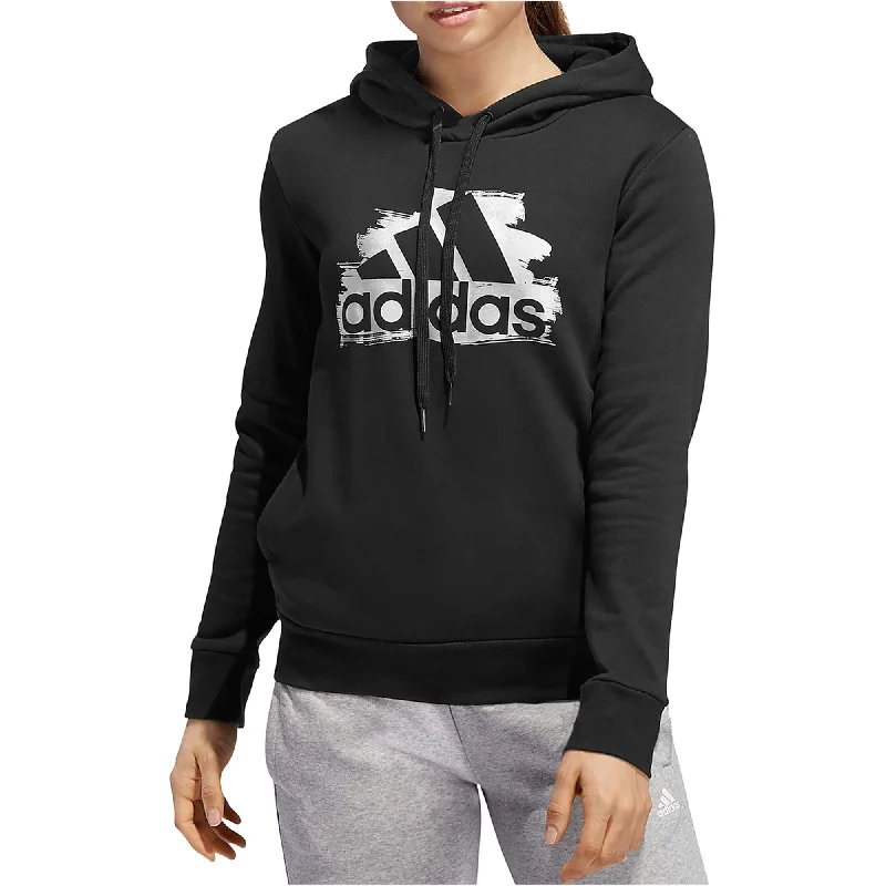 Adidas Womens Orignals See U Fleece Hooded Hoodie Sweatshirt, Black, X-Small