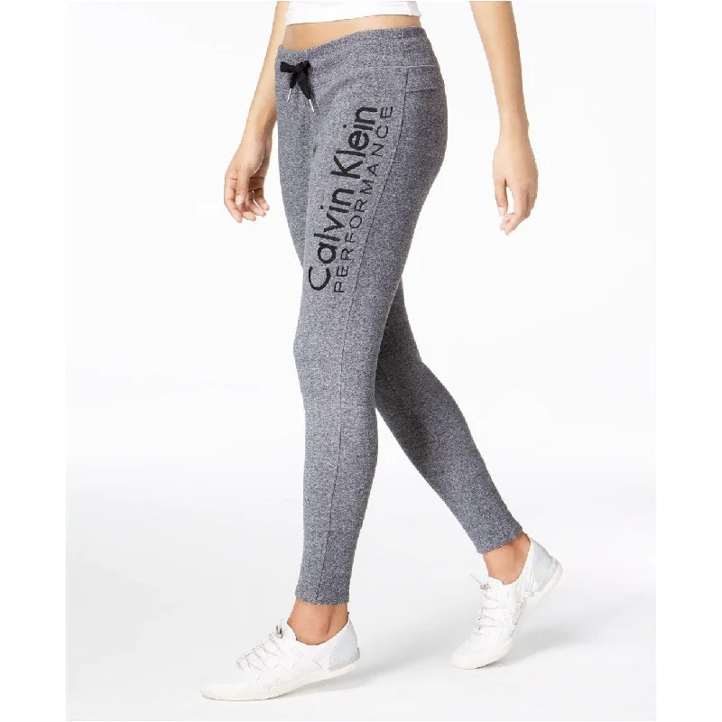 Calvin Klein Women's Performance Slim Joggers Pants Grey Size Medium - M