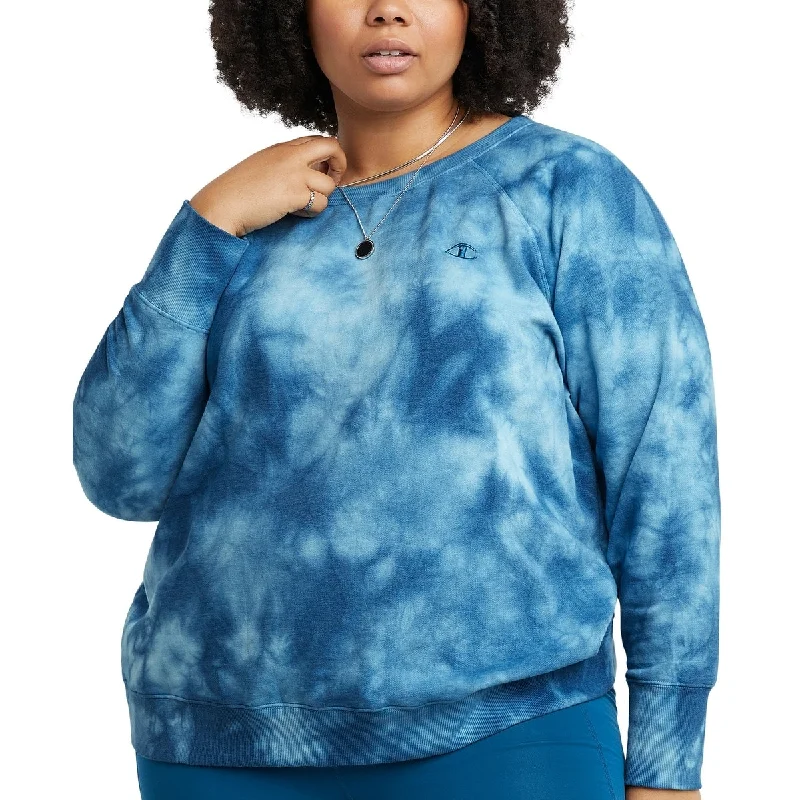 Champion Women's Fleece Ombre Dyed Crewneck Sweatshirt Blue - 2X