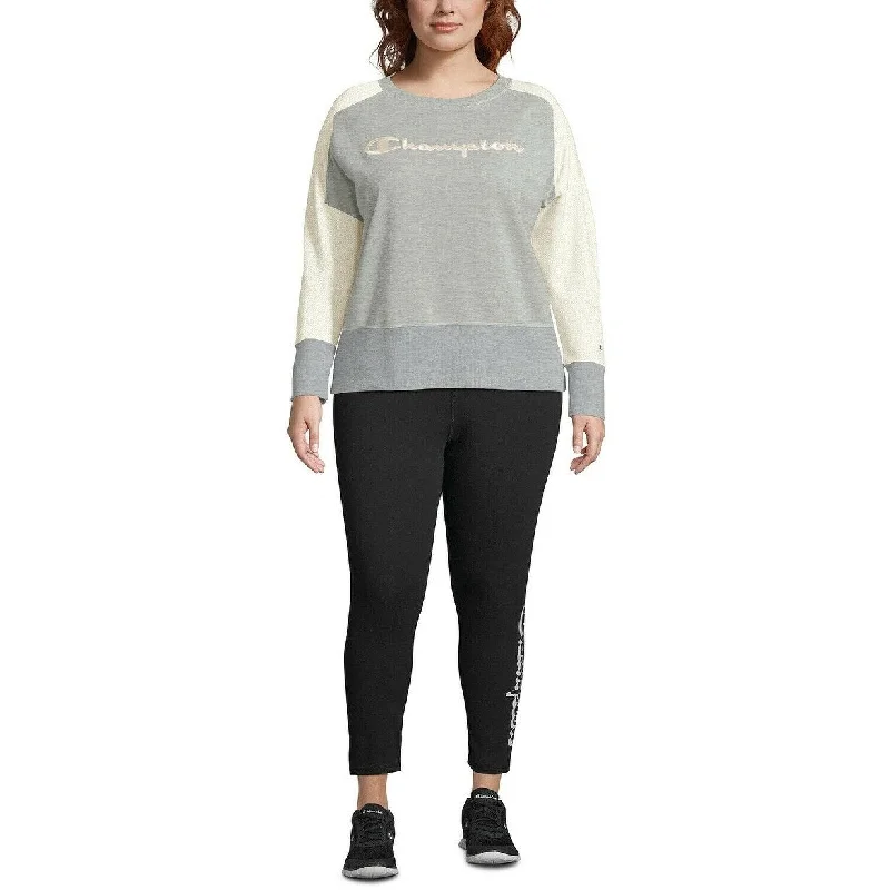 Champion Womne's Plus Size Heritage Herringbone Sweatshirt Med Gray Size 1X