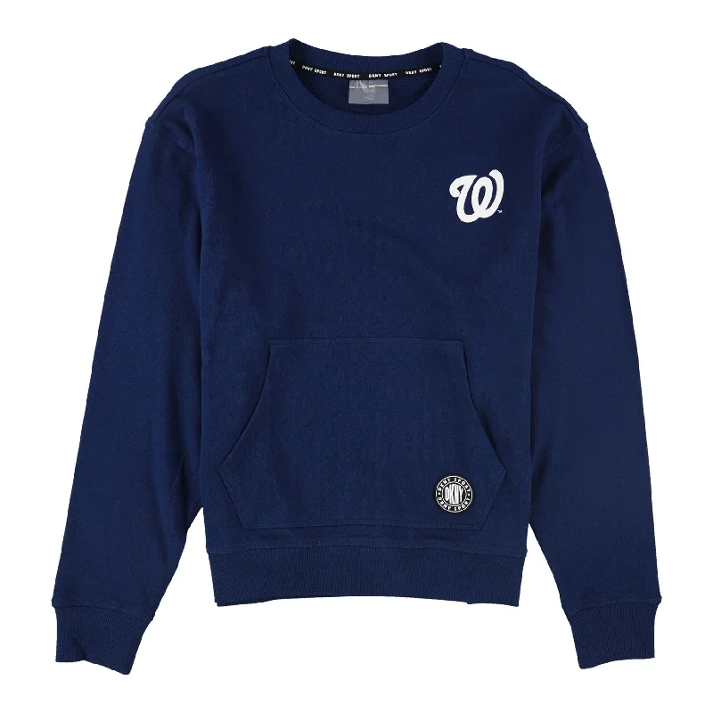 DKNY Womens Washington Nationals Sweatshirt, Blue, Small