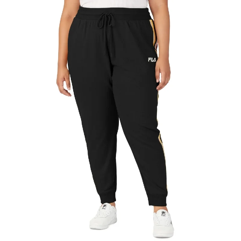 Fila Women's Clover Mid Rise Drawstring Jogger Black Size 1X