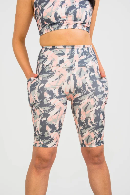 Pastel Camo Biker Shorts