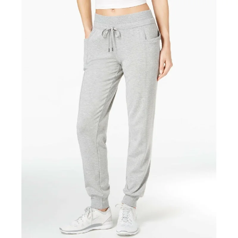 Ideology Women's Lightweight Jogger Pants Grey Size Large - Black - L