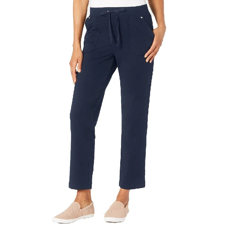 Karen Scott Women's French Terry Pants Navy Size Extra Large - X-Large