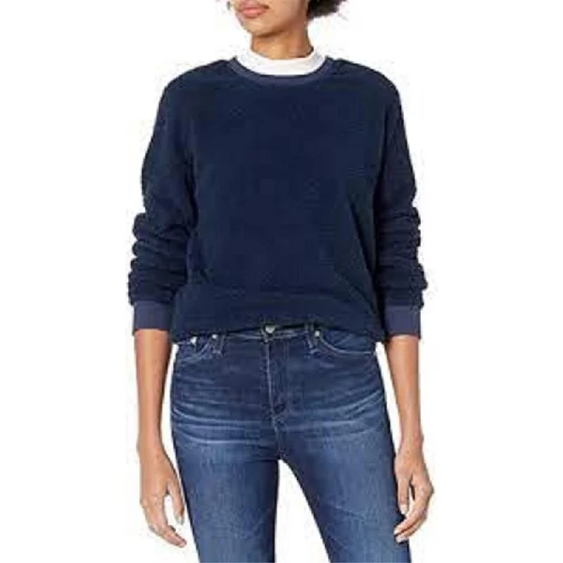 Lucky Brand Women's Fleece Sweatshirt Navy Size Small