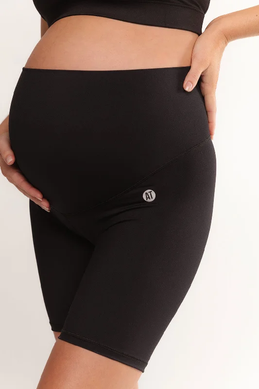 Mama Maternity Bike Shorts - Black