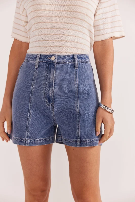 Nina Denim Shorts | Vintage Blue