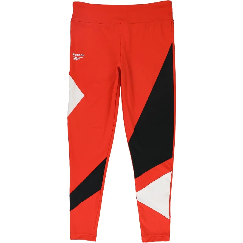 Reebok Womens Classics Compression Athletic Pants, Red, Large