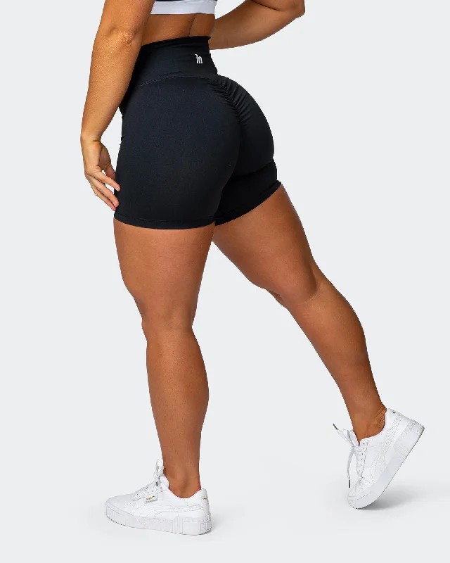 Signature Scrunch Bike Shorts - Black