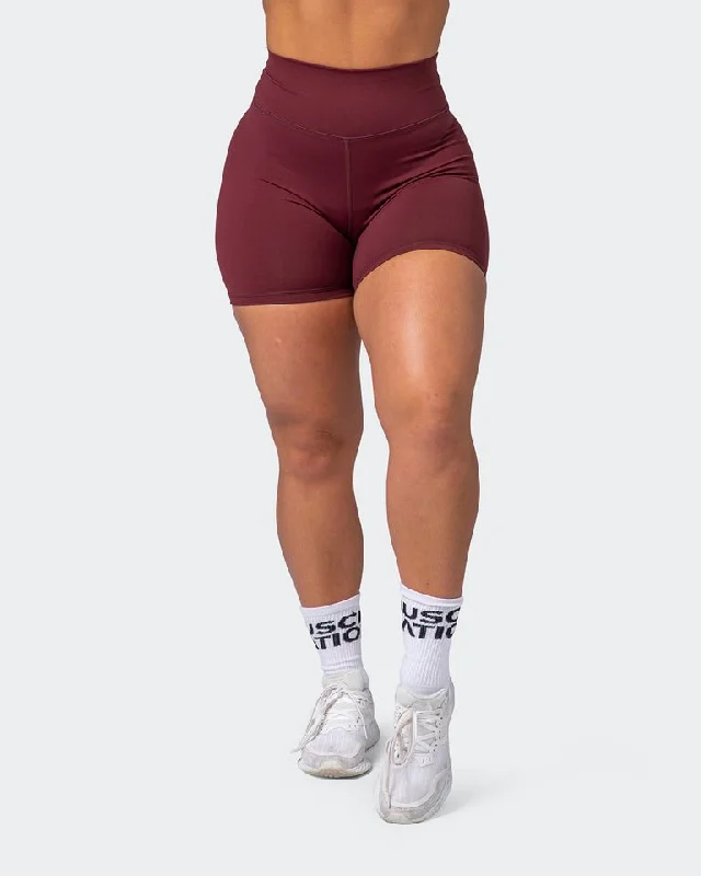 Signature Scrunch Bike Shorts Dark Plum