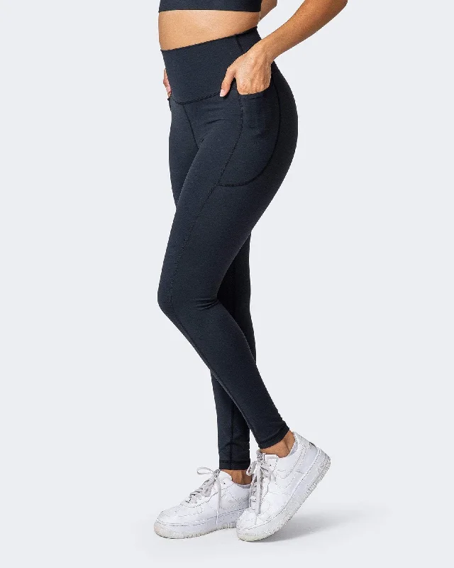 Signature Super High Pocket Full Length Leggings - Black