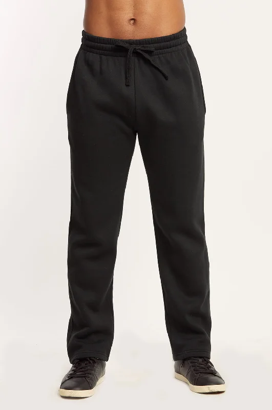 KNOCKER MEN'S MEDIUMWEIGHT FLEECE SWEATPANTS (SP1010_BLACK)