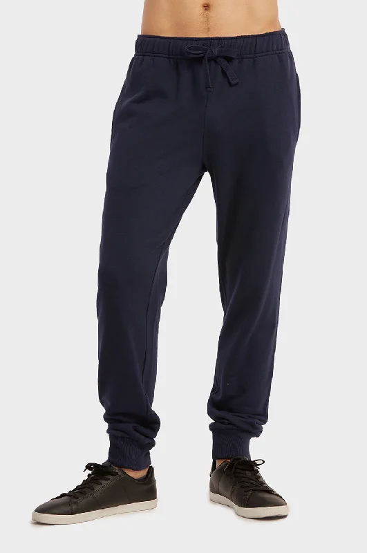 KNOCKER MEN'S TERRY JOGGERS (SP3100_NAVY)