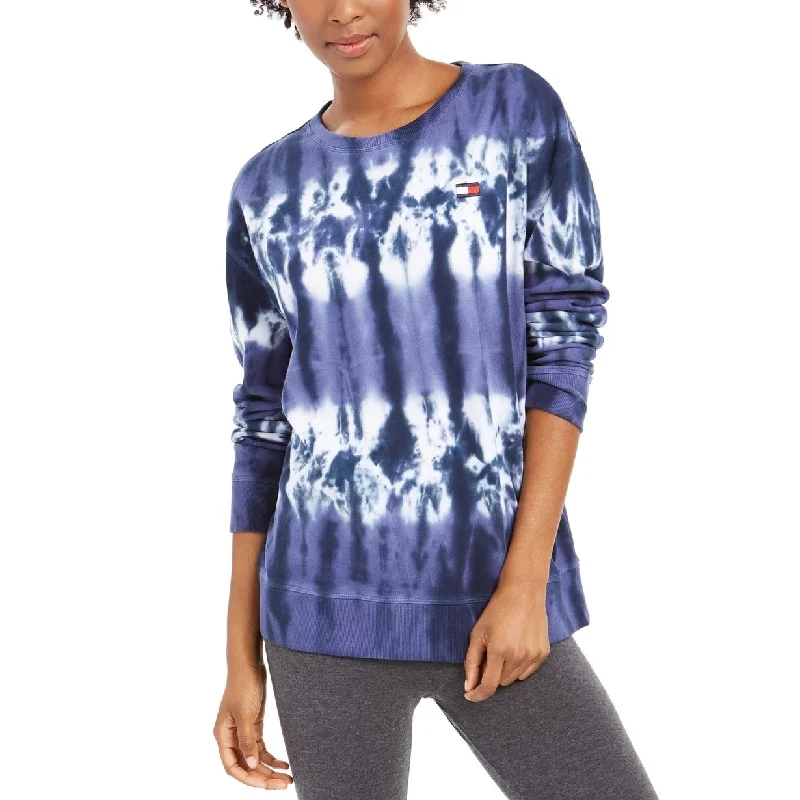 Tommy Hilfiger Women's French Terry Tie-Dye Sweatshirt Navy Size X-Small