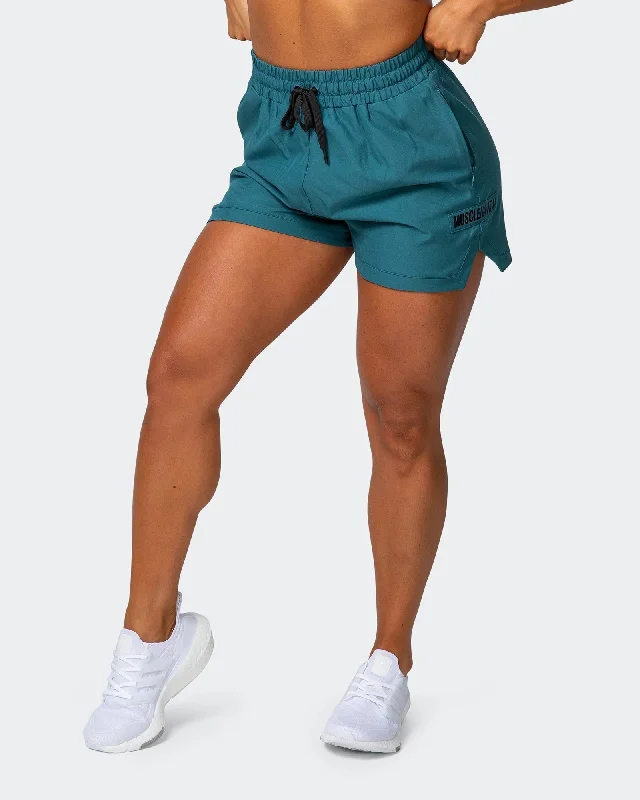 WOMENS ELEVATE ACTIVE SHORTS Deep Teal