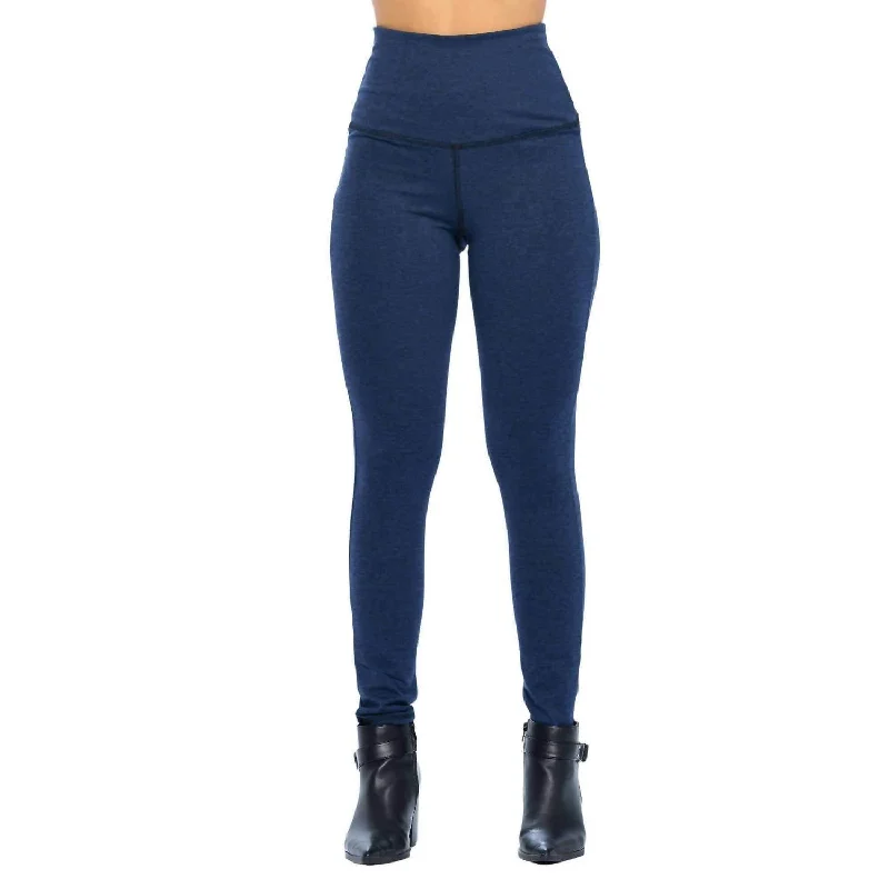 Yoga Pant Leggings In Heathered Navy