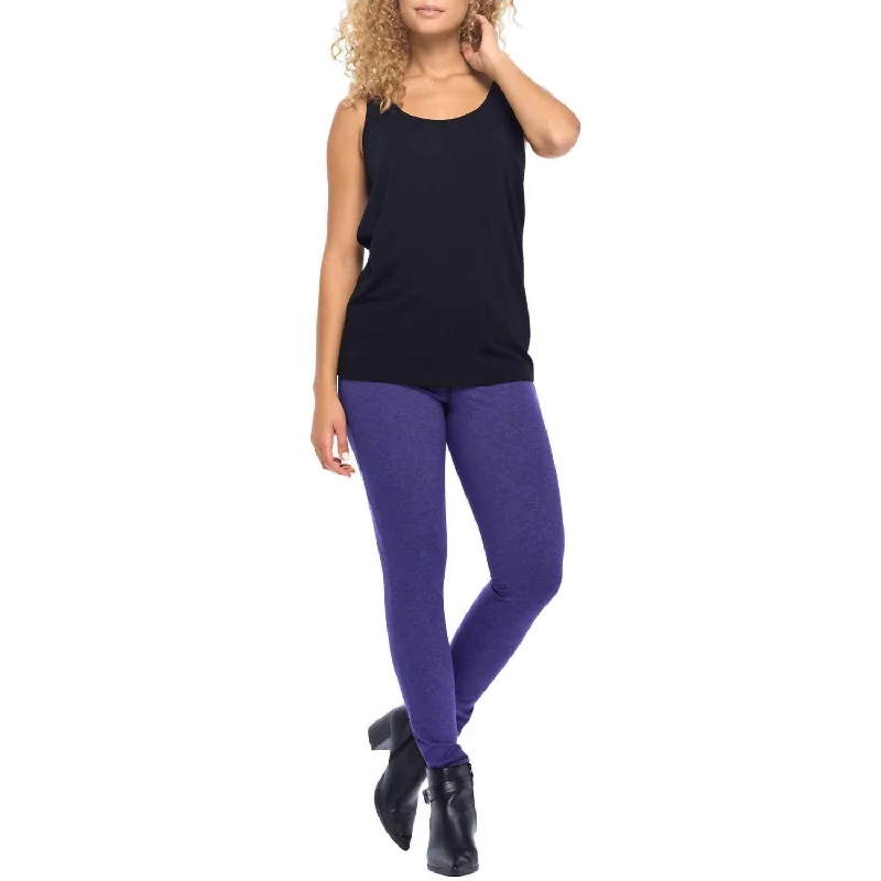 Yoga Pant Leggings In Heathered Violet