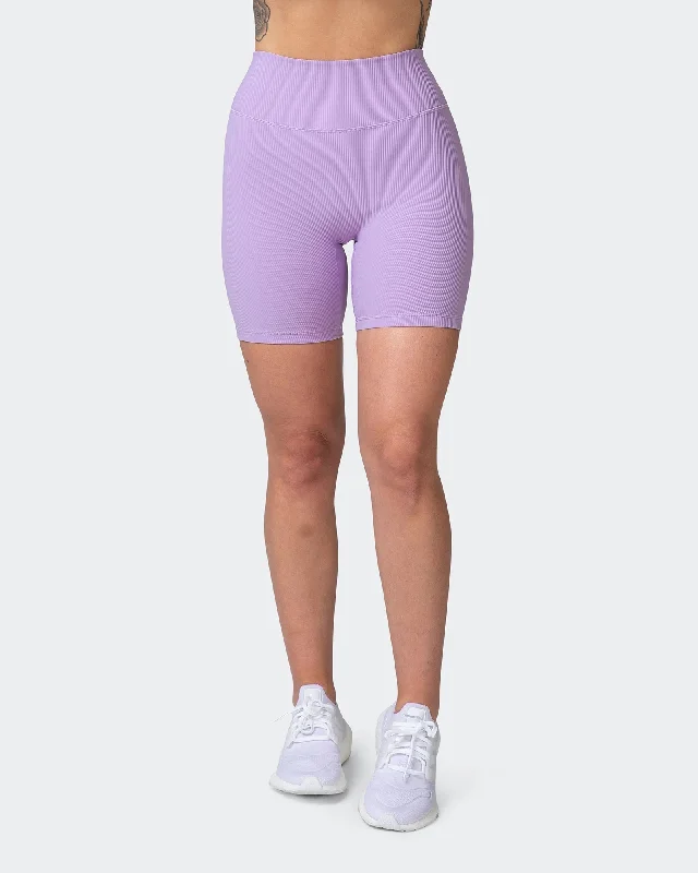 ZERO RISE RIB BIKE SHORTS Lilac